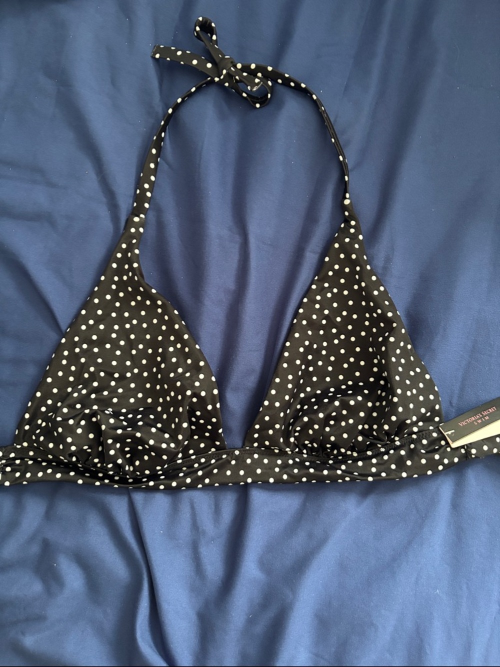 Victoria's Secret Black and White Polka Dot Swim Top